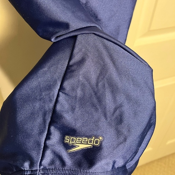 Speedo Swimsuit One-Piece Women's Size 14L Navy Blue Built In Bra - Picture 7 of 11